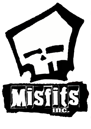 Misfits inc skull logo clothing skull hoodies black white