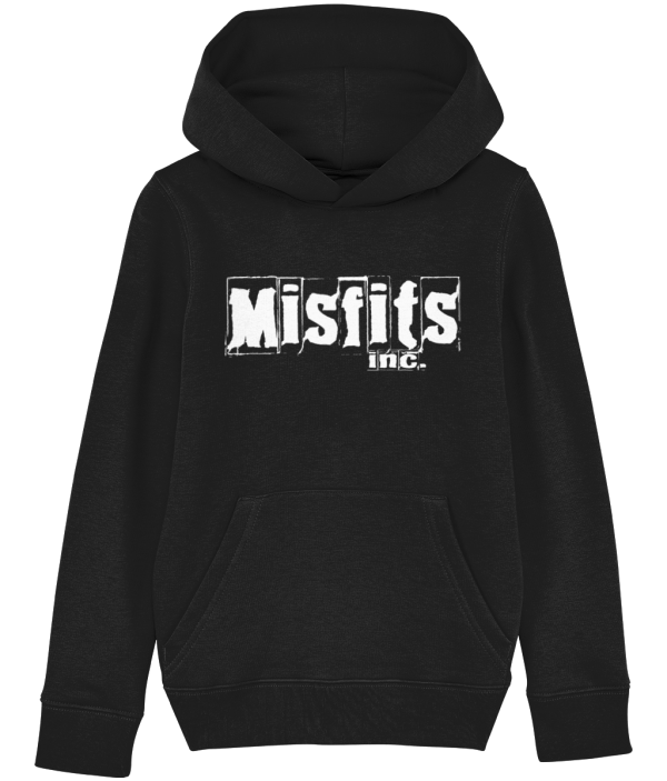 Children's Organic Cotton Hoodie - Misfits inc white logo